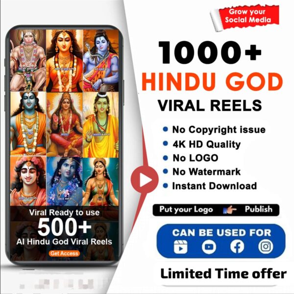 1000+ AI Hindu God Viral Reels Bundle